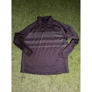Nike Dri-FIT 1/4 Zip Pullover Black Long Sleeve Men's XL Moisture Wicking
